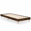 vidaXL Bed Frame without Mattress Smoked Oak 75x190 cm Small Single Engineered Wood
