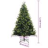 vidaXL Artificial Hinged Christmas Tree 300 LEDs Green 210 cm