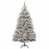 vidaXL Artificial Christmas Tree Green and White 240 cm PVC and Metal