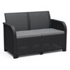 Keter Garden 2-Seater Sofa Rosalie Graphite
