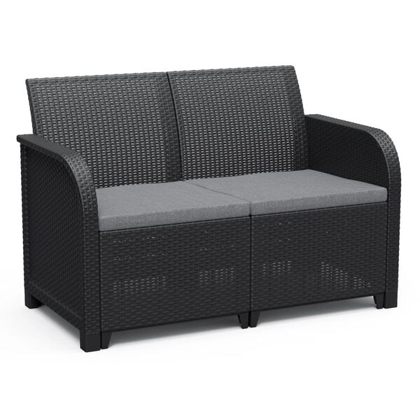 Keter Garden 2-Seater Sofa Rosalie Graphite