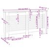 vidaXL Radiator Covers 2 pcs White 152x19x81.5 cm MDF