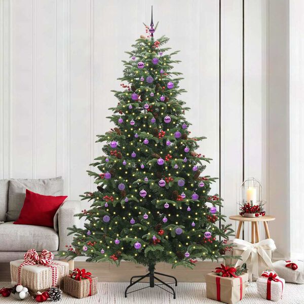 vidaXL Artificial Christmas Tree with 300 LEDs with Stand Green 240 cm