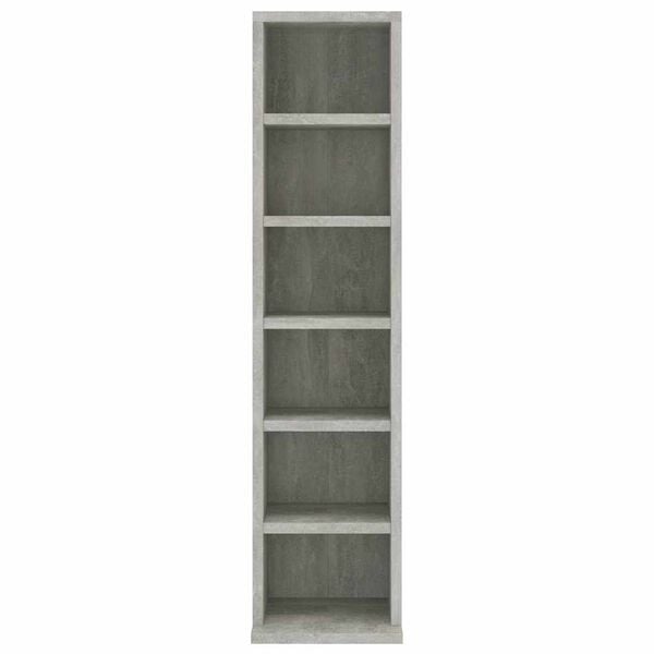 vidaXL CD Cabinet Concrete Grey 21x20x88 cm Engineered Wood