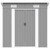 vidaXL Garden Shed Grey Metal