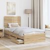 vidaXL Bed Frame with Drawer Sonoma Oak 90 x 200 cm Engineer Wood
