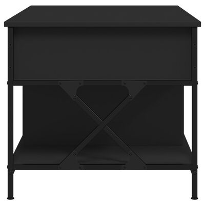 vidaXL Coffee Table Black 100x55x50 cm Engineered Wood and Metal