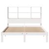 vidaXL Bookcase Bed without Mattress White 120x190 cm Small Double Solid Wood Pine