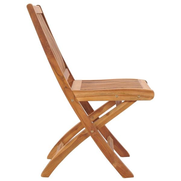 vidaXL Folding Garden Chairs 2 pcs Solid Teak Wood