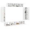 vidaXL TV Cabinet 8 pcs High Gloss White