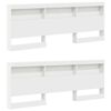 vidaXL Bookcase Bed with Headboard White 180 x 200 cm Engineered wood