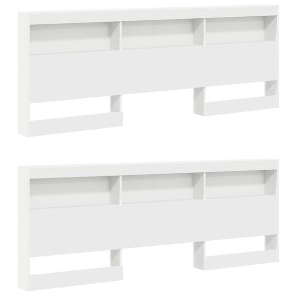 vidaXL Bookcase Bed with Headboard White 180 x 200 cm Engineered wood