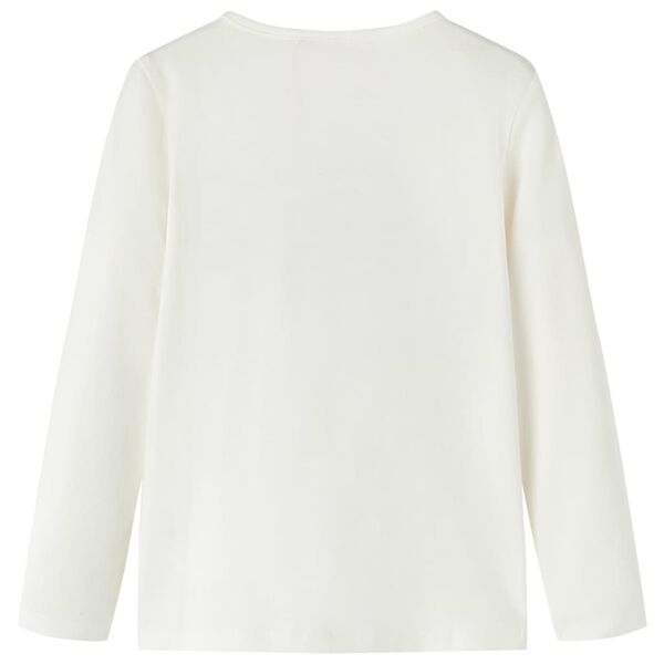 Kids' T-shirt with Long Sleeves Ecru 104