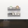 vidaXL Wall Shelf 2 pcs Concrete Grey 60x11.5x18 cm Engineered Wood
