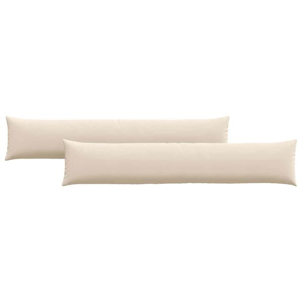 vidaXL Sofa Pillows 2 pcs Beige 200 x 40 cm Fabric
