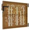 vidaXL Garden Gate 85x75 cm Corten Steel Bamboo Design