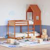 vidaXL Kids' Bed Roof Wax Brown 60x99x139.5 cm Solid Wood Pine