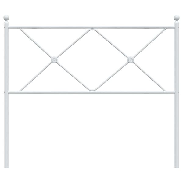 vidaXL Metal Replace Headboard White 107cm