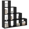 vidaXL Room Divider Bookcase Black Oak 131.5 x 29 x 131.5 cm