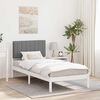 vidaXL Bed Frame with Upholstered Headboard Light Grey 90 x 190 cm