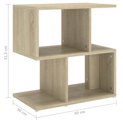 vidaXL Bedside Cabinet Sonoma Oak 50x30x51.5 cm Engineered Wood