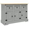 vidaXL Sideboard Corona Grey 112x44x78 cm Solid Wood Mexican Pine