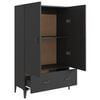 vidaXL Highboard Black 70x31x115 cm Engineered Wood