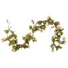 vidaXL Flower Garlands 6 pcs Champagne 215 cm