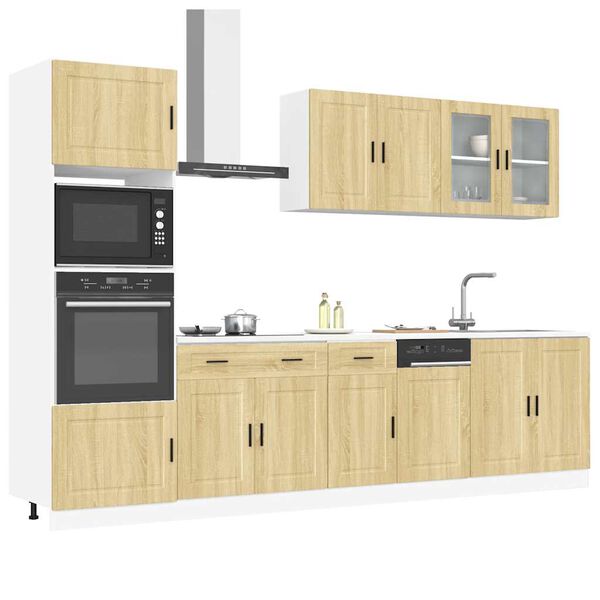 vidaXL 7 Piece Kitchen Cabinet Set Porto Sonoma Oak Engineered Wood