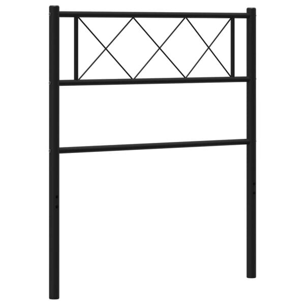 vidaXL Metal Headboard Black 107 cm