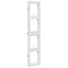 vidaXL Room Divider 3 Panels White Solid Wood Paulownia