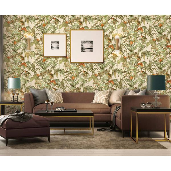 DUTCH WALLCOVERINGS Wallpaper Bird-of-Paradise Green