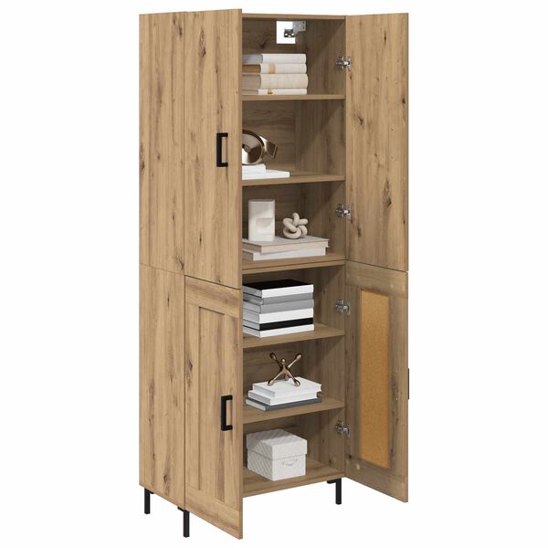 vidaXL Highboard Artisan Oak 69.5 x 34 x 180 cm Engineered Wood