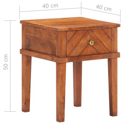 vidaXL Bedside Cabinet 40x40x50 cm Solid Acacia Wood