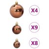 vidaXL Christmas Baubles 98 pcs Brown &Oslash;3/4/6 cm