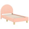 vidaXL Toddler Bed Frame with Headboard Pink 70 x 140 cm Sheep Fabric