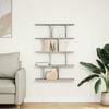vidaXL Wall Cube Shelf 12 Compartments Concrete Grey Engineered Wood
