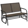 vidaXL Garden Glider Bench Brown120,5x76x86,5 cm Textilene&Steel