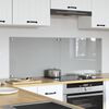 vidaXL Kitchen Backsplash 2 pcs Light Grey 70 x 50 cm Tempered Glass