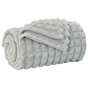 vidaXL Throw Blanket Grey 150 x 130 cm 0.51 kg Fleece