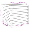 vidaXL Garden Planter 50x50x45.5 cm Impregnated Wood Pine