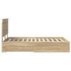 vidaXL Bed Frame with Drawer Sonoma Oak 120 x 200 cm Engineered Wood