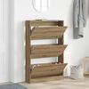 vidaXL Shoe Cabinet Artisan Oak 80 x 21 x 125.5 cm Engineered Wood