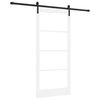 vidaXL Sliding Door ORKDAL White 93 x 202 cm Solid Pine Wood and Glass