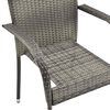 vidaXL Stackable Outdoor Chairs 4 pcs Grey Poly Rattan