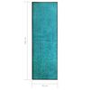 vidaXL Doormat Washable Cyan 60x180 cm