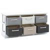 vidaXL Storage Bench 6 Drawers Wood