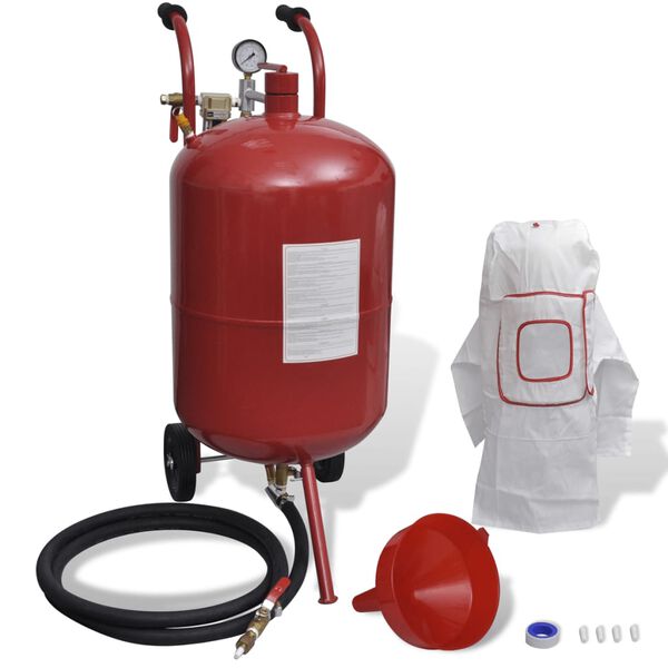 Portable 76 L Sand Blaster with Pressure Gauge