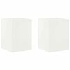 vidaXL Plant Stand 2 pcs White 30 x 30 x 40 cm Steel