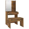 vidaXL Dressing Table Set with LED Smoked Oak Engineered Wood